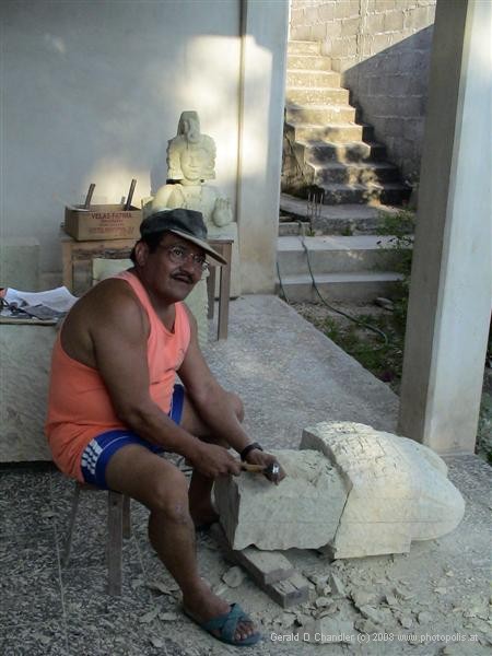 Stone cutter, Copan Ruinas