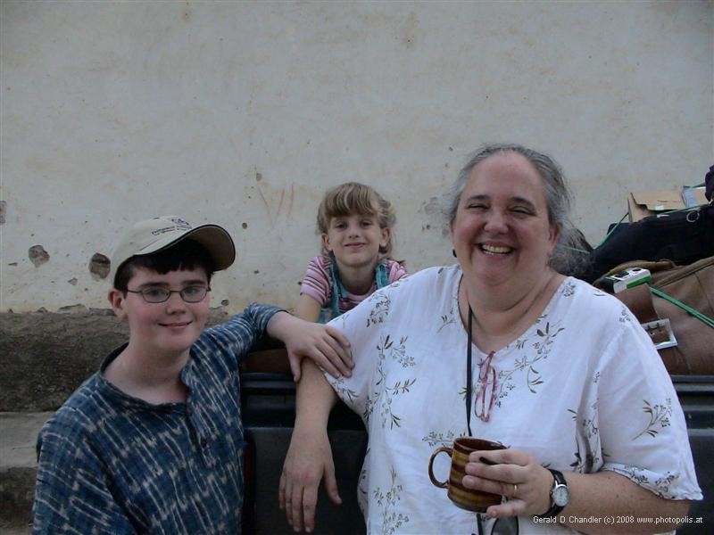 Volunteer Doctor with her Children