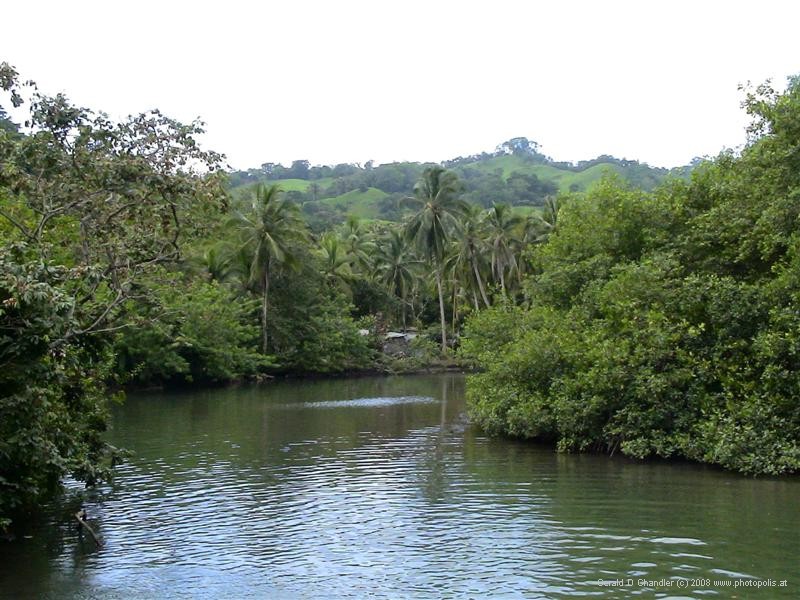 Quiet inlet on coast between Colon and Porto Belo