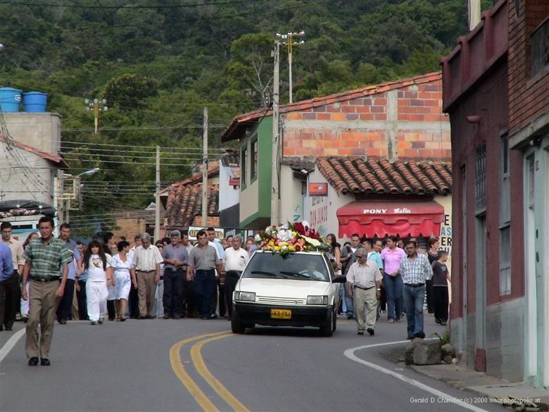 Funeral Cortege Approaching Cemetery