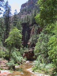 Rock wall, Oak Creek Canyon