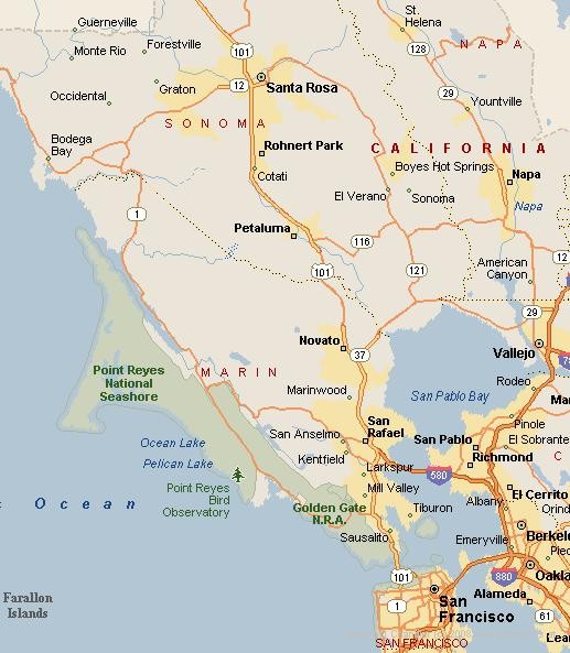 Marin County Map