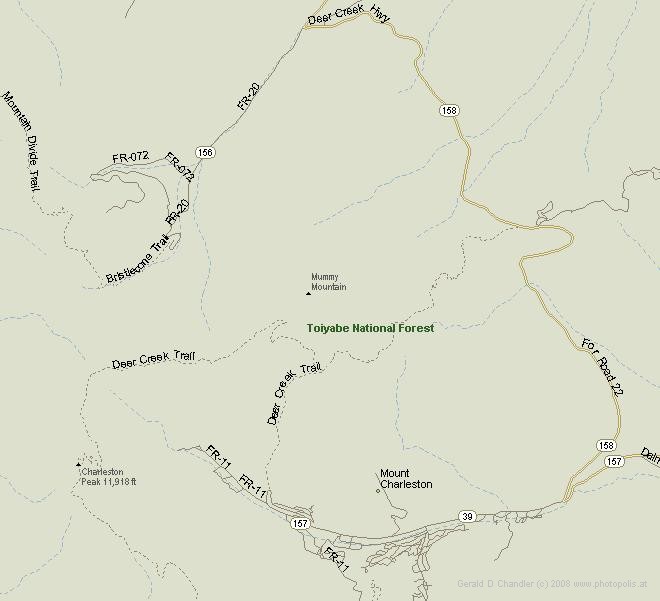 Mt Charleston and hiking trails