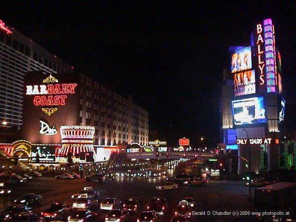 Las Vegas Strip night scene, Ballys, etc