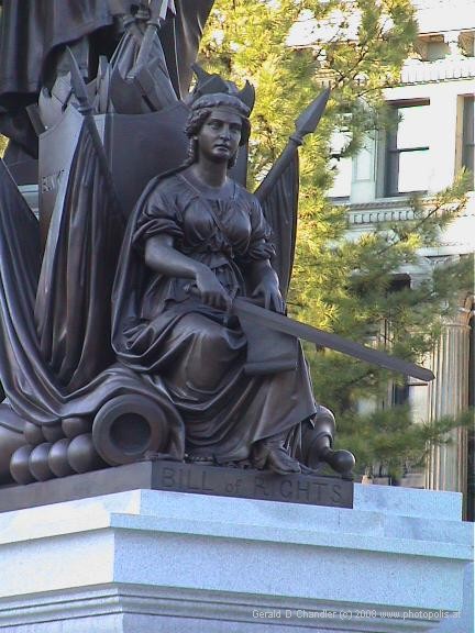 Detail of statue on grounds of Viriginia Capitol